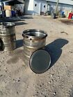 Lot Of 2 Used 55 Gallon Stainless Steel Drums With Lids