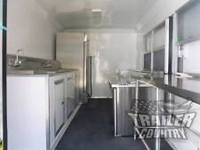 New 85 X 16 16 Enclosed Concession Food Vending Bbq Mobile Kitchen Trailer