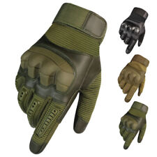 Tactical Rubber Knuckle Gloves Mechanic Wear Safety Work Utility Truck Driving