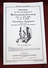 Mccormick Deering International La Gas Hit Amp Miss Engine Harvester Company Book