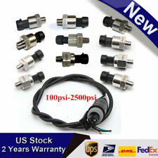 Stainless Steel Pressure Transducer Sender For Oil Fuel Air Water 100psi 2500psi