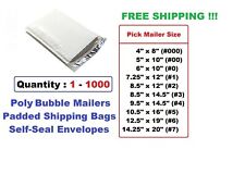 Self Seal Poly Bubble Mailer Padded Ship Bags Envelopes 0 1 2 3 4 5 6 7 00 000
