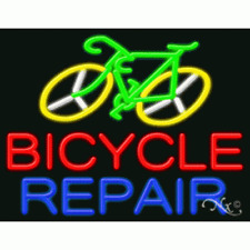 Brand New Bicycle Repair 31x24 Logo Real Neon Sign Withcustom Options 11662