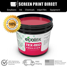 Ecotex Red Textile Pure Photopolymer Emulsion For Screen Printing Pint 16oz