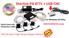 Sherline Pn 8771 Usb Cnc High Torgue Step Motors Mill Kit For Windows Os
