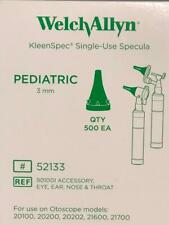 Welch Allyn Kleenspec Pediatric Specula 3mm Box Of 500 52133 Free Shipping