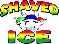 Shaved Ice Cups Vinyl Decal Choose Your Size Concession Stands Boardwalk Shops