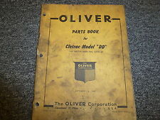 Oliver Model Dd Cletrac Crawler Tractor Dozer Parts Catalog Manual Book