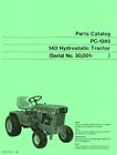 John Deere Model 140 Hydrostatic Tractor After Sn 30001 Parts Manual Catalog Jd