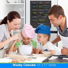 Wet Or Dry Erase Weekly Planner Magnet Calendar Laminated Menu Organizer 13x17