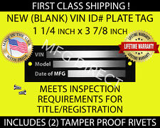 Trailer Serial Id Tag Number Plate Data Tag Car Truck Hot Rod Equipment Usa