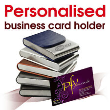 Personalised Business Card Holder Laser Engraved Name Text Logo