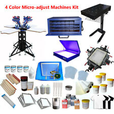 4 Color 4 Station Screen Printing Kit Silk Press Printer Flash Dryer Exposure