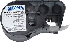 Brady Mc1 1000 595 Wt Bk Label Tape Cartridgeblackwhite25 Ft