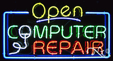 Brand New Open Computer Repair 37x20x3 Real Neon Sign Withcustom Options 15490