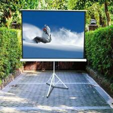 100 Inch 43 Hd Projector Screen Tripod Stand Matte Pull Up Projection Screens