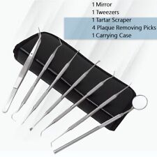 German Dental Scaler Pick Stainless Steel Tools With Inspection Mirror Set 8 Pcs