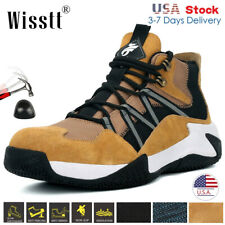 Mens Durable Army Steel Toe Boots Ankle Safety Shoes Comfortable Hiking Sneakers