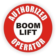 Authorized Boom Lift Operator Hard Hat Sticker Crane Manlift Funny Helmet Decal