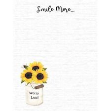 Smile More Worry Less Mini Notepad With Magnet