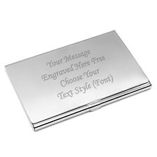 Polished Steel Business Card Holder Personalised Your Message Corporate Gift
