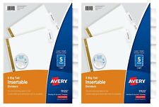 Avery 5 Tab Binder Dividers 1 Set Insertable Clear Big Tabs Letter Pack Of 2