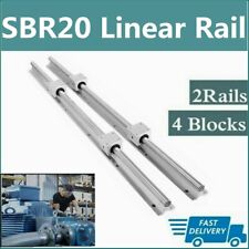 2x Sbr20 200mm 2200mm Linear Silde Rail Guide Shaft4x Sbr20uu Bearing Block Set