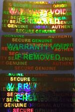 1000 Golden Security Seal Hologram Tamper Evident Warranty Labels Stickers