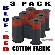 3 Pack Acroprint 125nr4 150ar3 Series Compatible Ink Ribbon Cotton Blue Red