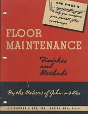 Mro Brochure Sc Johnson Amp Son Floor Maintenance Finishes Methods Wax Mr44