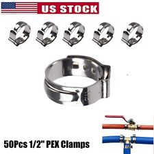 12 Pex Stainless Steel Ear Clamp Cinch Rings Crimp Pinch Fitting 50pcs 175mm