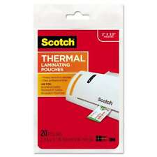 Scotch Business Card Size Thermal Laminating Pouches 5 Mil 3 3 021200468797
