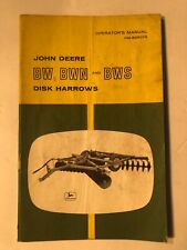 Original John Deere Bw Bwn Bws Disk Harrows Operators Manual Om B25079