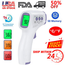 Digital Infrared Forehead Thermometer Non Contact Lcd Medical Temperature Gun Us