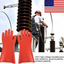 Insulated 12kv High Voltage Electrical Insulating Gloves For Electrician Safety