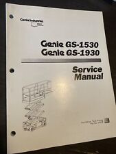 Genie Gs 1530 Gs 1930 Service Shop Repair Manual Scissor Lift Maintenance Book