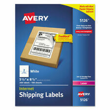 Avery 5126 Internet Shipping Labels 5 12 X 8 12 200 Labels