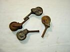 Salvage Antique  Set Of 4 Steel Casters 1611