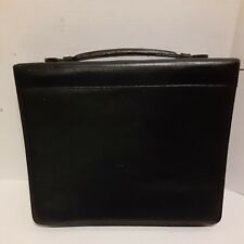 Vintage Sansill Padfolio Zippered 3 Ring Binder With Carrying Handle Black