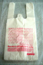 100 Medium Thank You Plastic Dual Handle Bags Retail Shopping Bag 12 X 6 X 21
