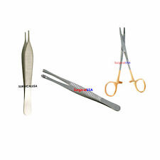 Basic Instruments Set Of Adson Russian Forceps Tc Needle Holder Surgical Tools