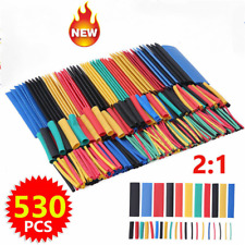 127328530pc Heat Shrink Tubing Sleeve Cable Wire Wrap Tube Assortment Kit Set