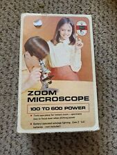 Vintage Zoom Student Microscope Precision Made 100 To 600 Zoom Sears