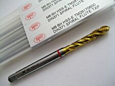 M6 X 10 Spiral Flute Tap Tin Coated 6h Hss E Red Ring Europa Tm28170600 P253