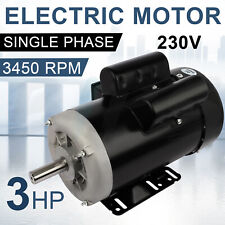 3hp Electric Motor 145t Frame 3450 Rpm Single Phase 230 V Tefc Reversible