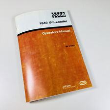 Case 1840 Uni Loader Skid Steer Owners Operators Manual Loader Maintenance