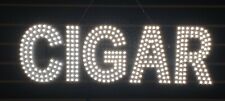 Cigar Led Business Display Sign With Chain 9 X 30 In White