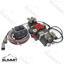 Hydraulic Monoblock Directional Solenoid Control Valve 2 Spool 13 Gpm With Switch