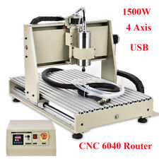 1500w Vfd 4 Axis Cnc 6040 Router Engraver Milling Drilling Machine 3d Cutter
