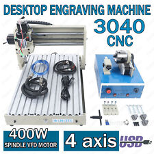 New Listingusb 4axis 3040t Cnc Router 3d Engraver Engraving Drilling Milling Machine 400w Z